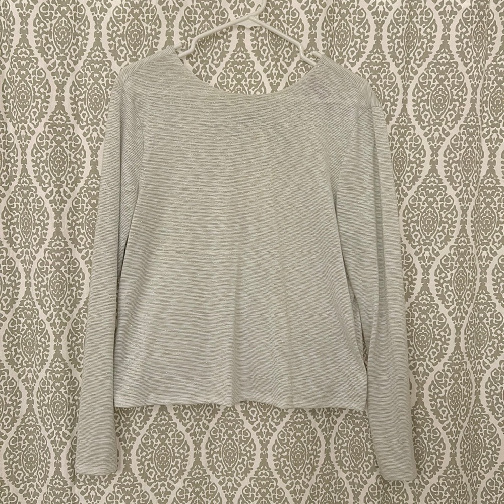 Silver & White Sparkle Top